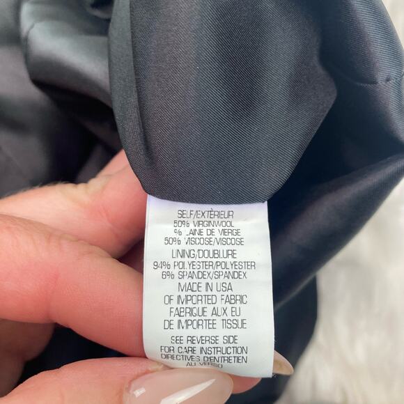 Theory Women's Short Sleeve Wool Shift Dress Size 6 Black Office Career - Picture 8 of 16